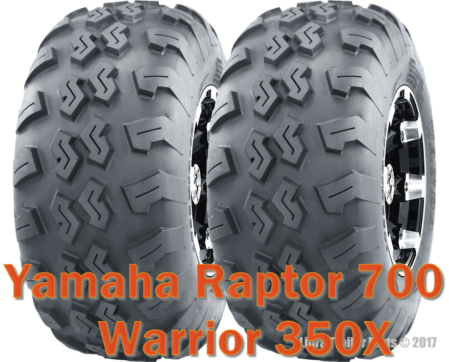 (2) 22x7-10 22x7x10 ATV front tires set Yamaha Raptor 700 Warrior 350X