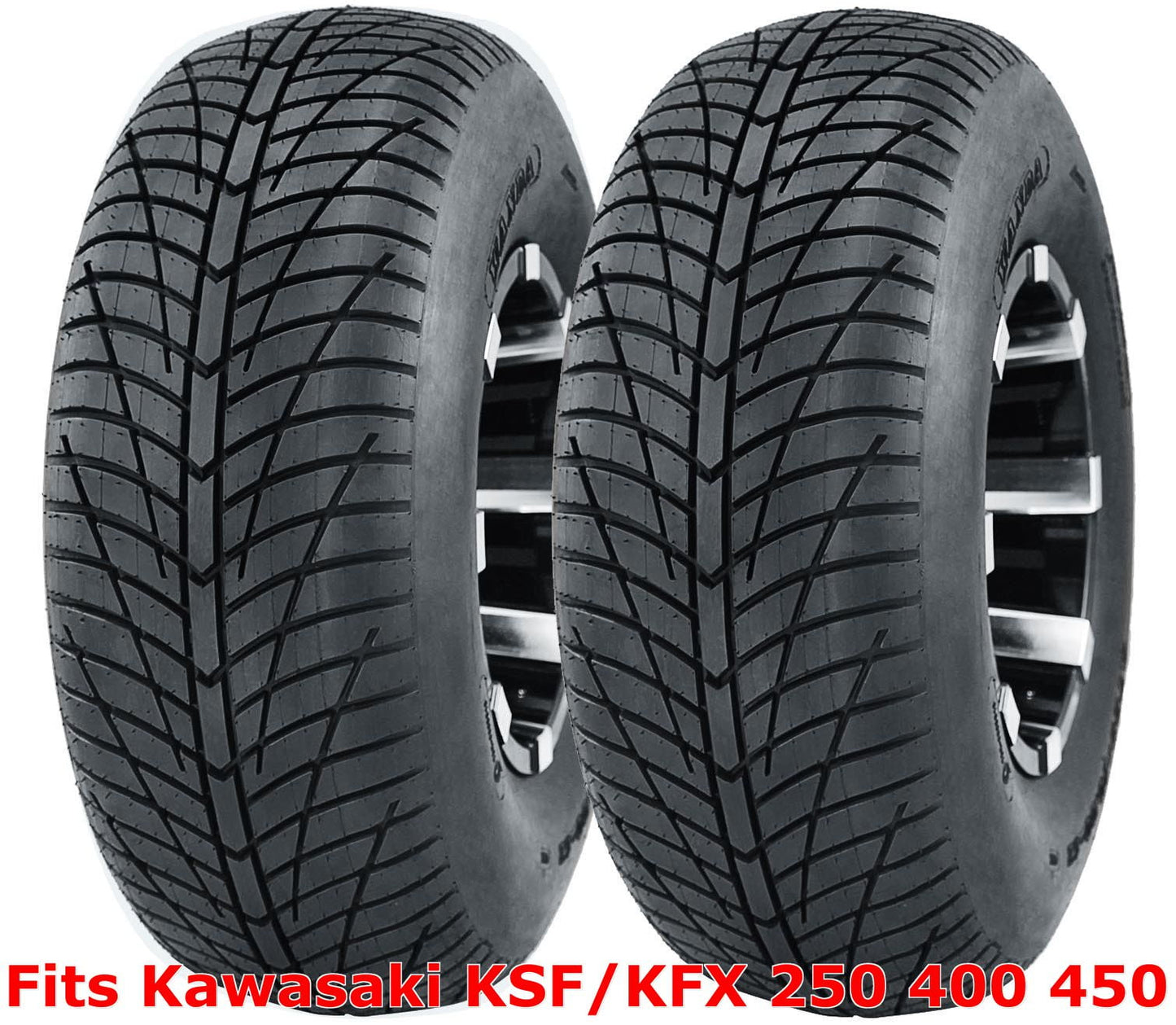 (2) Kawasaki KSF/KFX 250 400 450 front 21x7-10 21x7x10 Hi-speed ATV tires