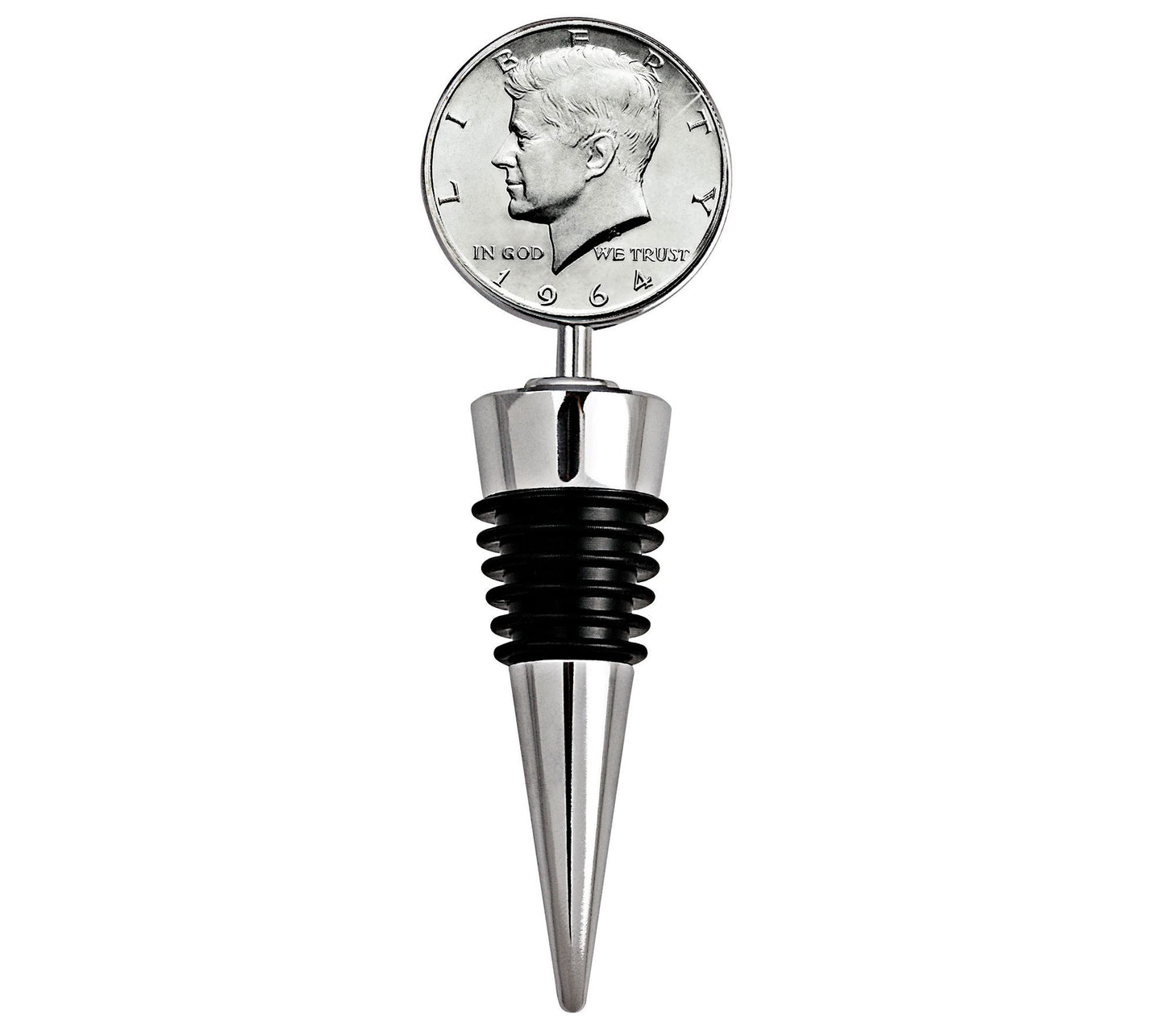 American Coin Treasures JFK 1964 Coin Wine Stopper