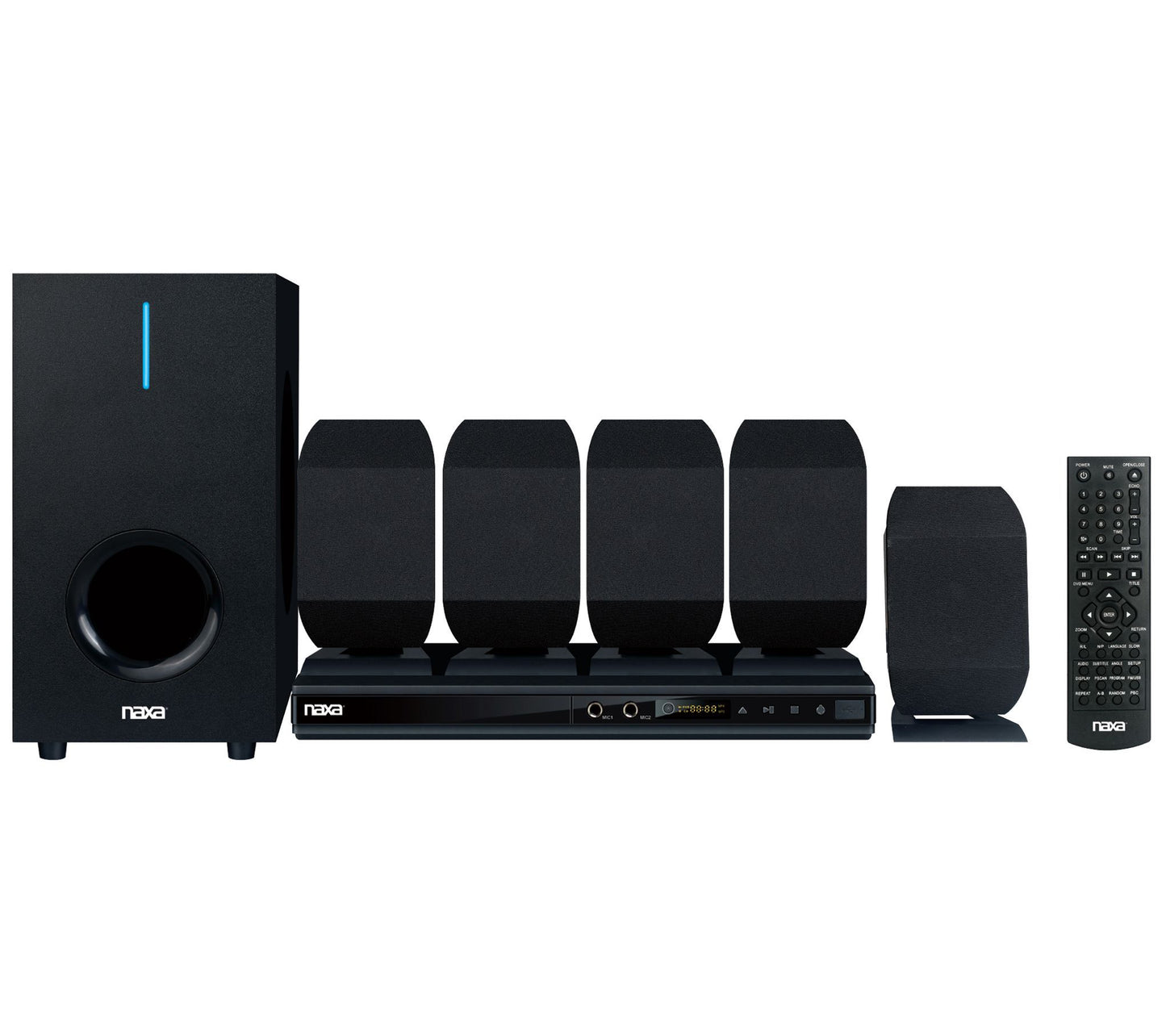 Naxa 5.1 Channel Home Theater DVD & Karaoke Speaker System