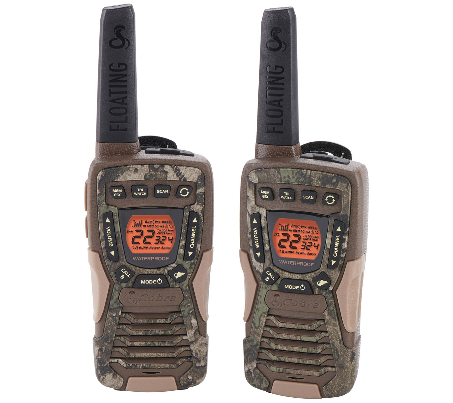 Cobra FLT TTC Waterproof 37-Mile-Range 2-Way Radio, Set of 2
