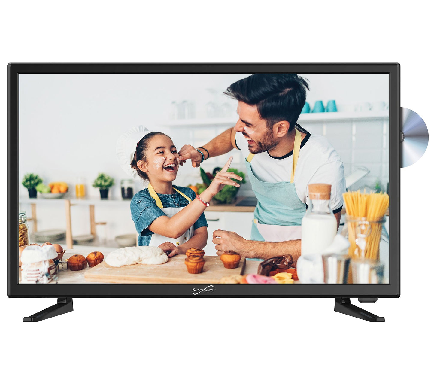SuperSonic 24" Widescreen LED HDTV with Built-in DVD Player