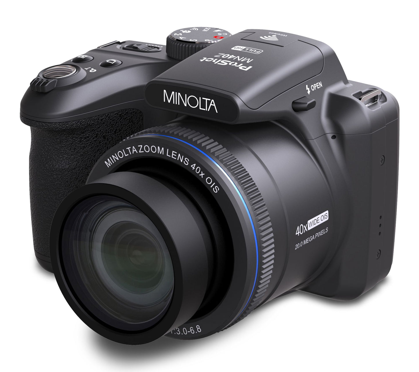 Minolta MN40Z Camera w/ 40X Optical Zoom, Blink Detection, WiFi