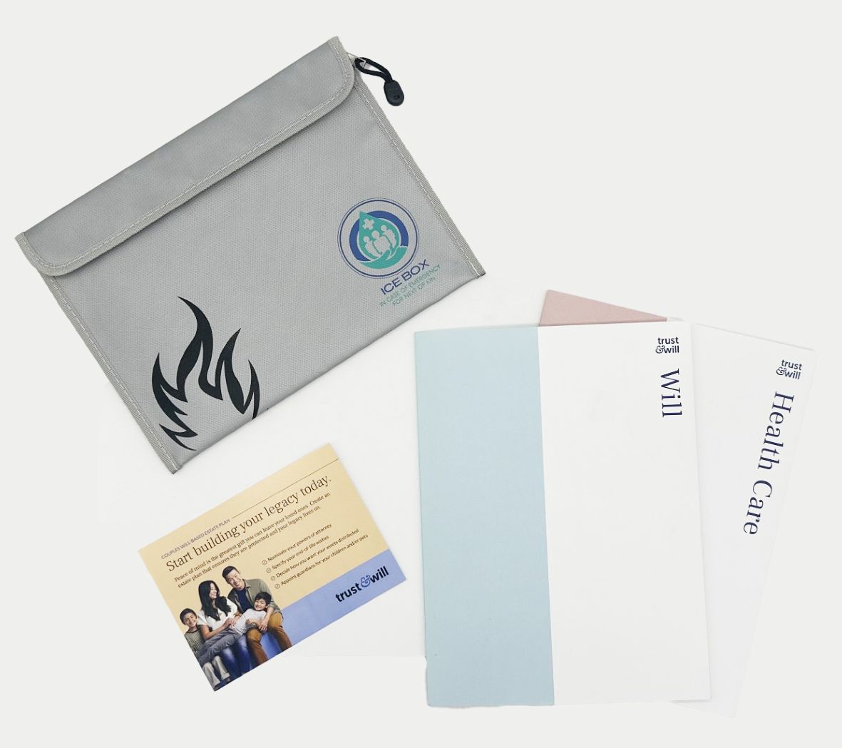 Trust & Will Will-Based Estate Plan for Couples w/ ICEBox Pouch