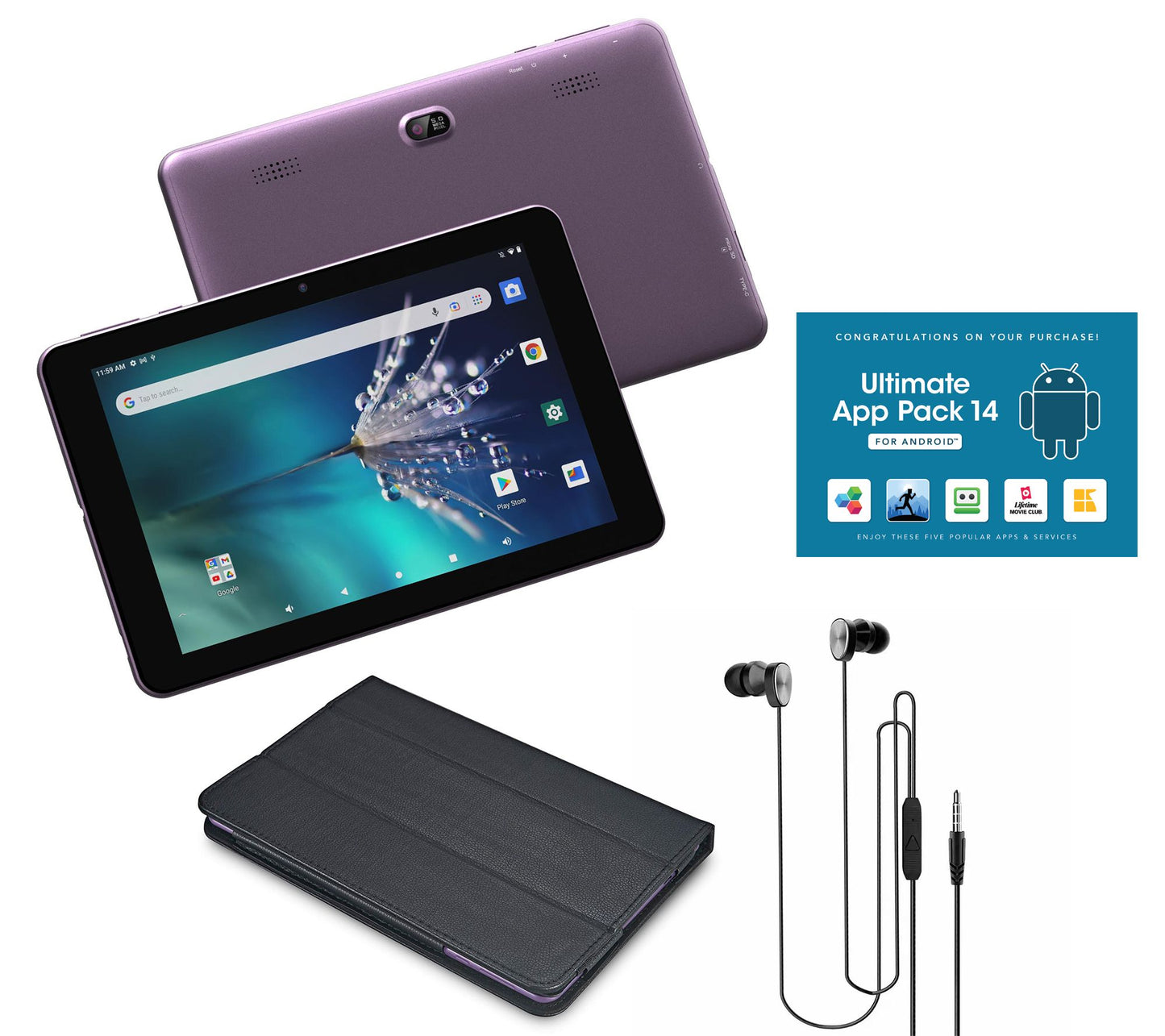 RCA 8" 64GB Android 11 GO Edition Tablet w/ Folio & Accessories