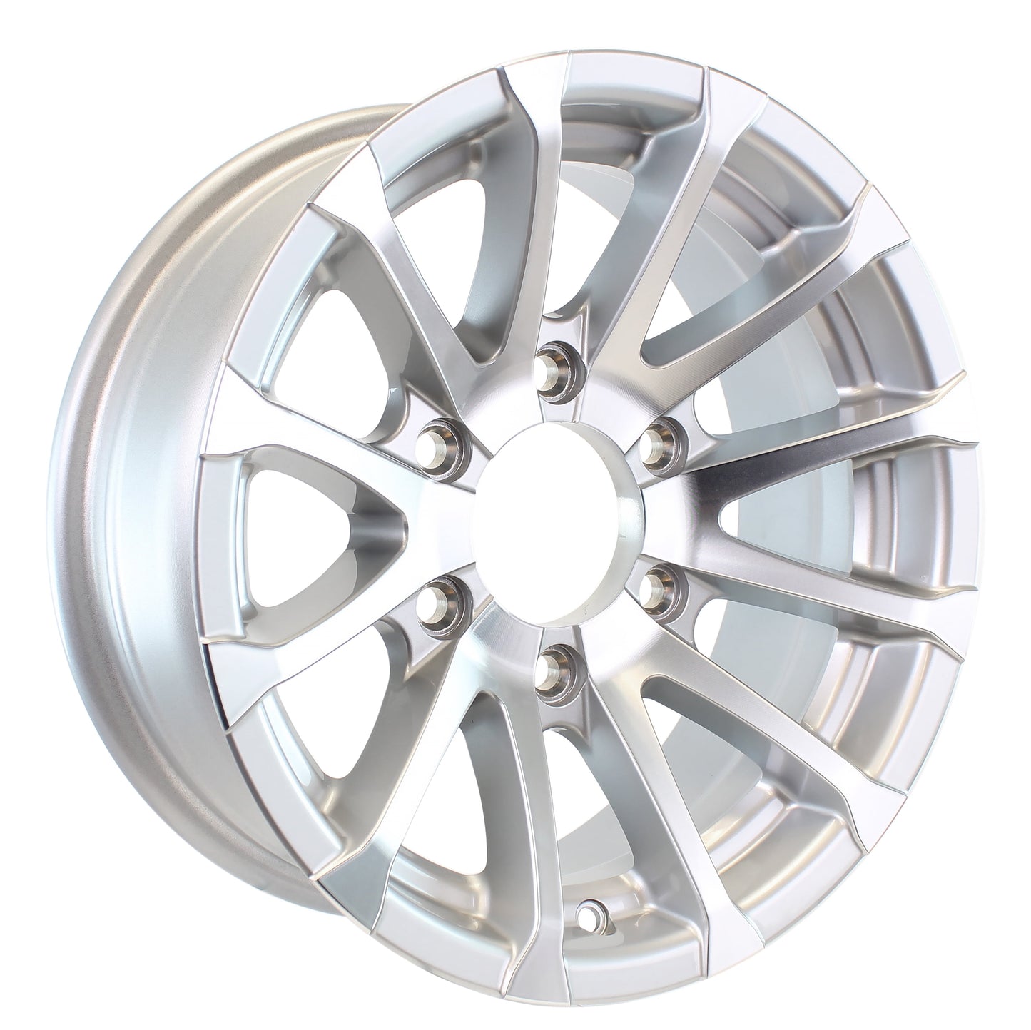 eCustomrim Aluminum Trailer Wheel 15X6 15 Inch Avalanche Style 6 Lug On 5.5" Center Rim