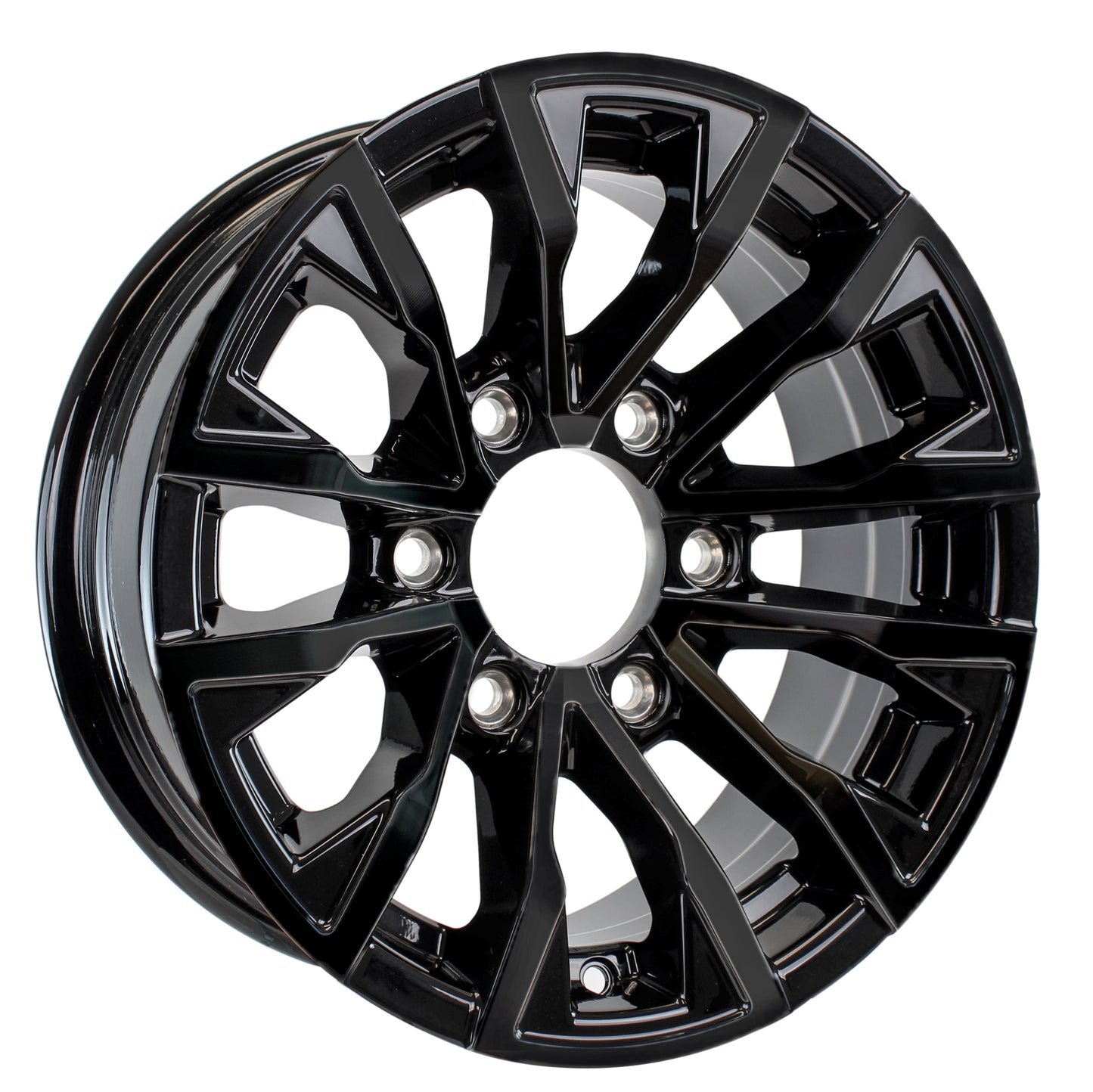 eCustomrim Aluminum Trailer Wheel 15X6 15 Inch Edge Style 6 Lug On 5.5" Center Rim