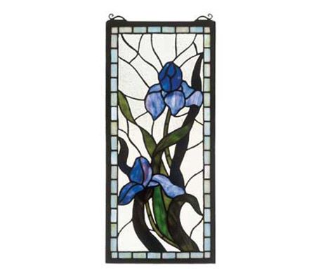 Tiffany Style Iris Window Panel