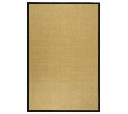 Serenity Solid Natural Fiber Sisal 6' x9' Rug with Border
