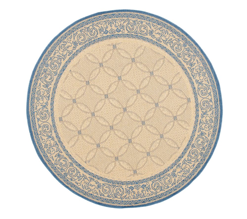 Safavieh Courtyard Lattice Flower 6' 7" Rug Round