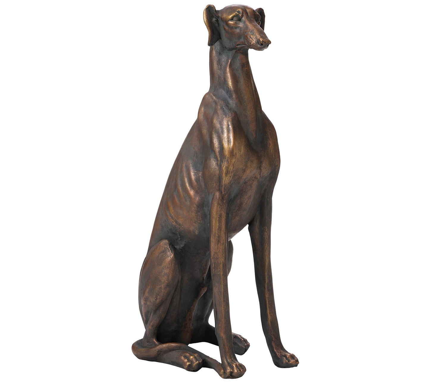Glitzhome Sitting Greyhound Dog Lawn Garden Sta tue - Right