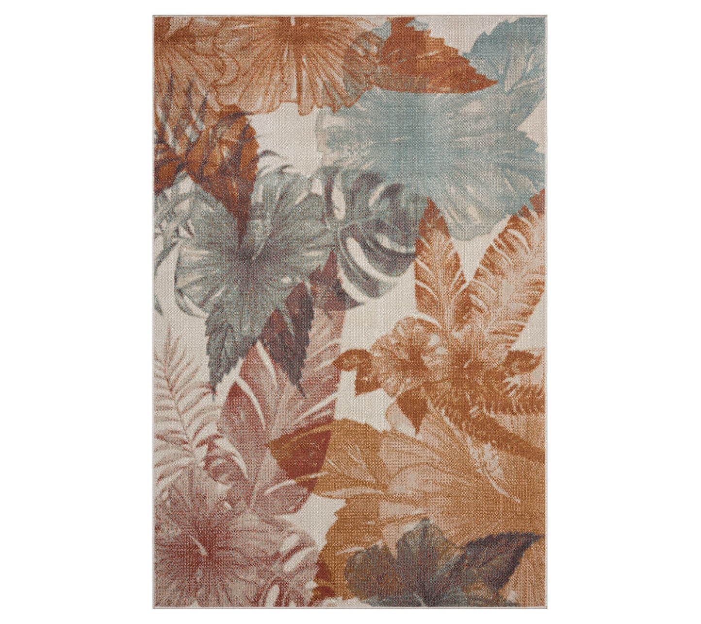 Ox Bay Hibiscus Honey Tropical Indoor Outdoor Rug, 5' x 7'