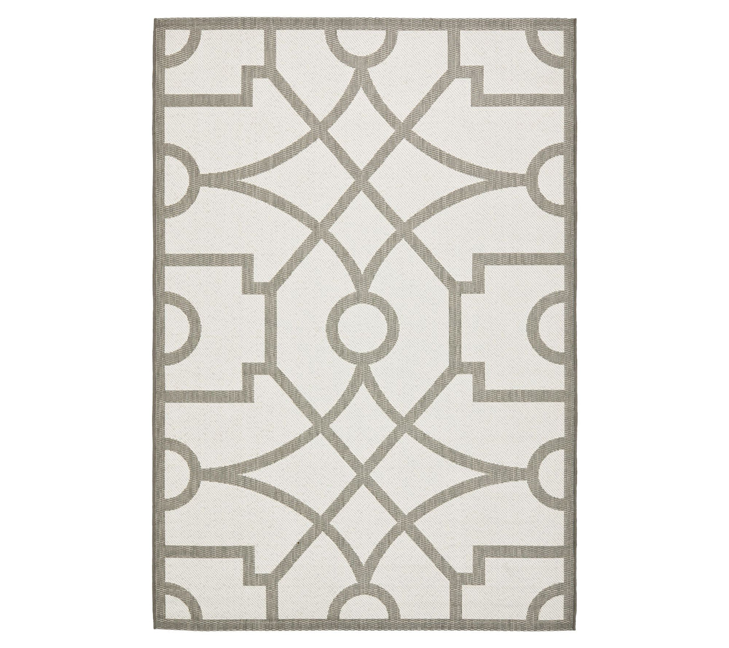 Martha Stewart Outdoor Fretwork Grey 5'3" x 7'7" Rug