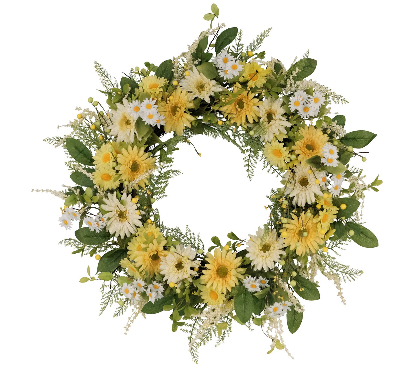 Puleo 30" Chrysanthemum/Daisy Floral Spring Wreath