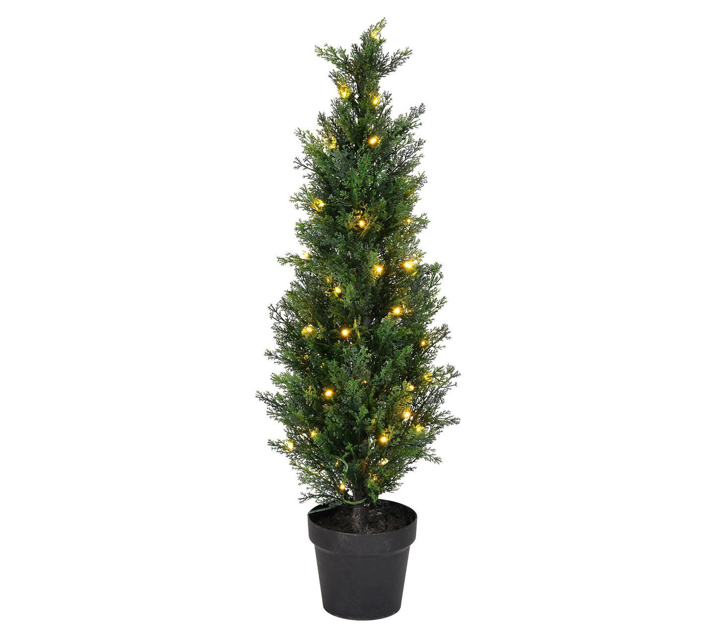 Vickerman 3' Artificial Potted Green Cedar TreePre-lit