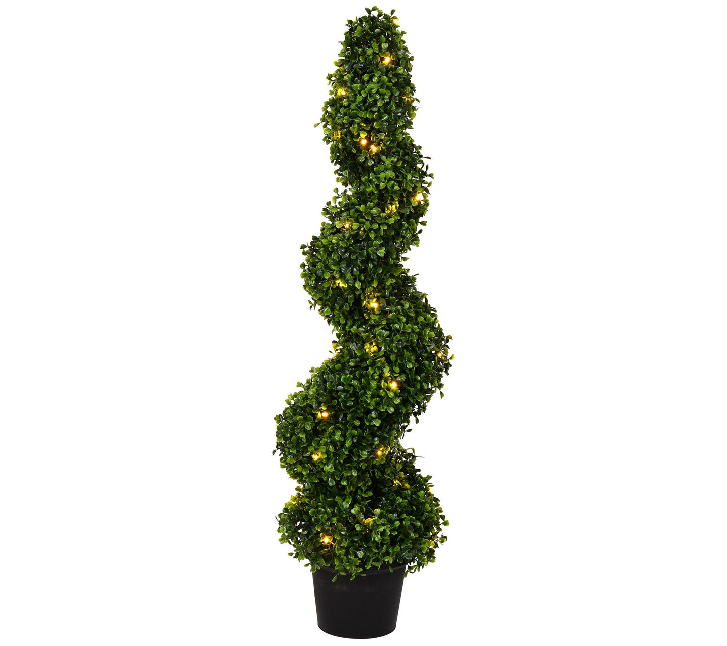 Vickerman 3' Artificial Potted Green Boxwood Spral Tree