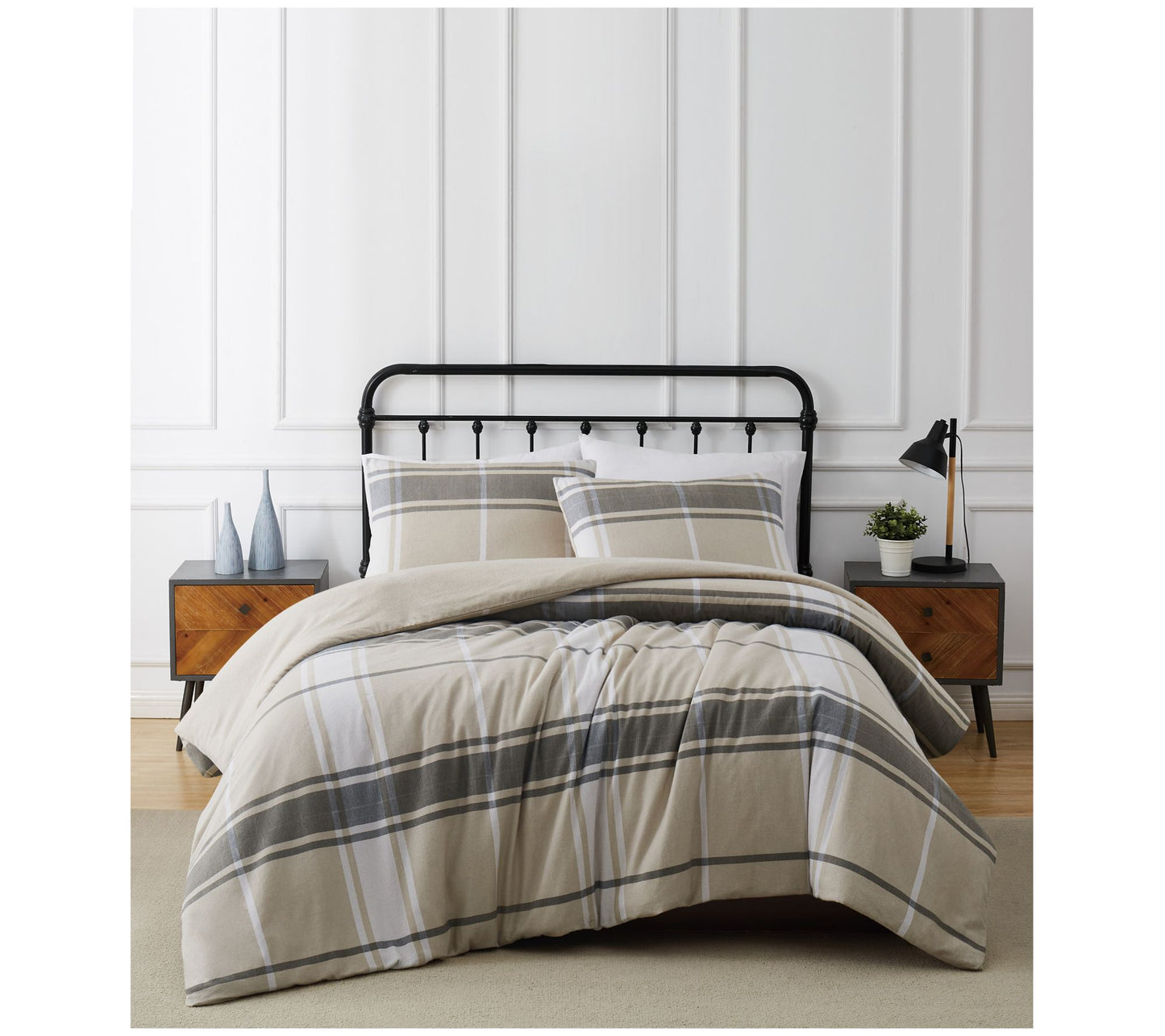 Truly Soft Preston Plaid Twin XL 2 PC Flannel Comforter Set