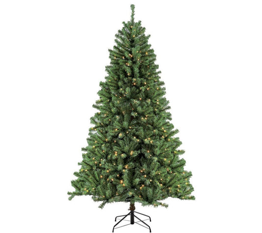 Puleo International 7.5' Pre-Lit Noble Fir Tree