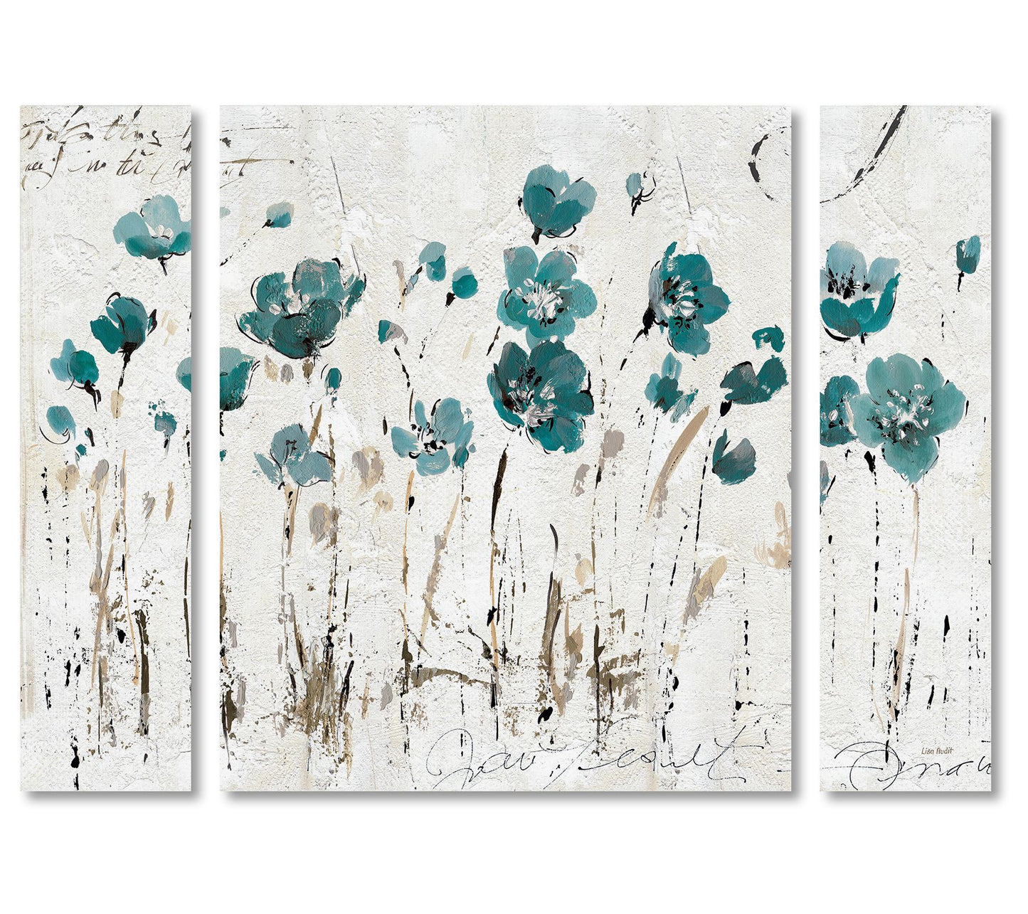 Lavish Home Lisa Audit Abstract Balance VI Blue3-Piece Print