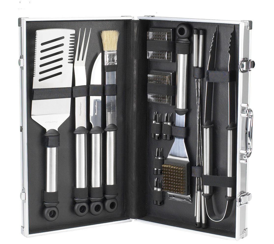 Picnic at Ascot 20-Piece Stainless Steel BBQ Tool Set & Case