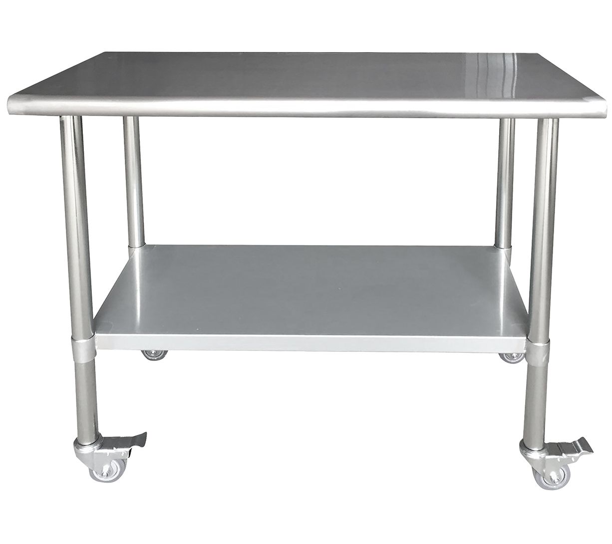 Sportsman Series Rolling Stainless Steel Work Table- 24" x 48"