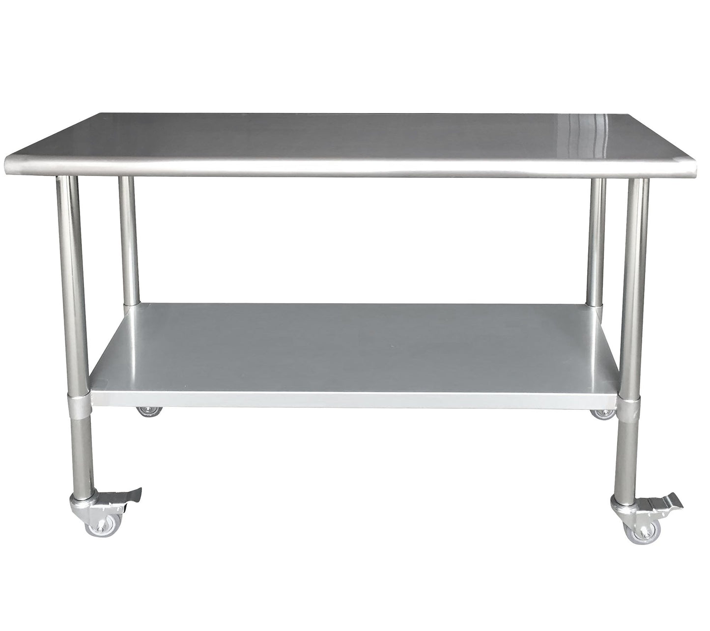Sportsman Series Rolling Stainless Steel Work Table- 24" x 60"