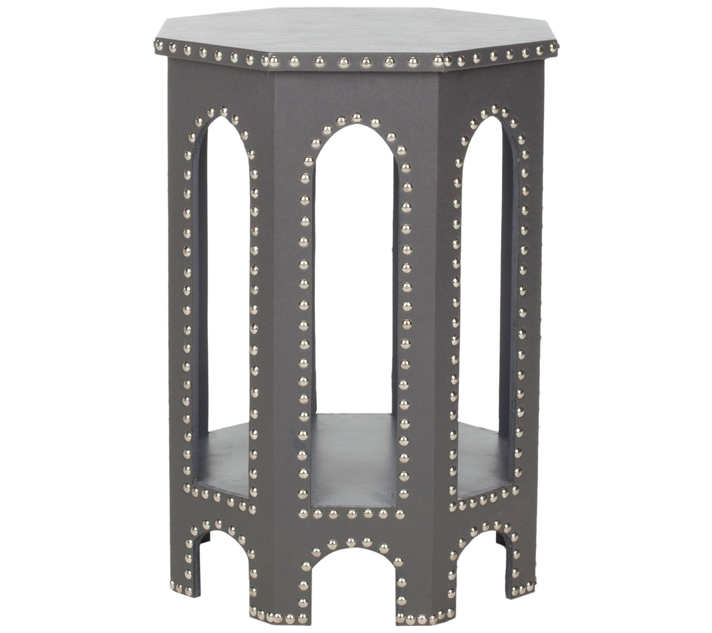 Safavieh Nara End Table - Silver Nail Heads
