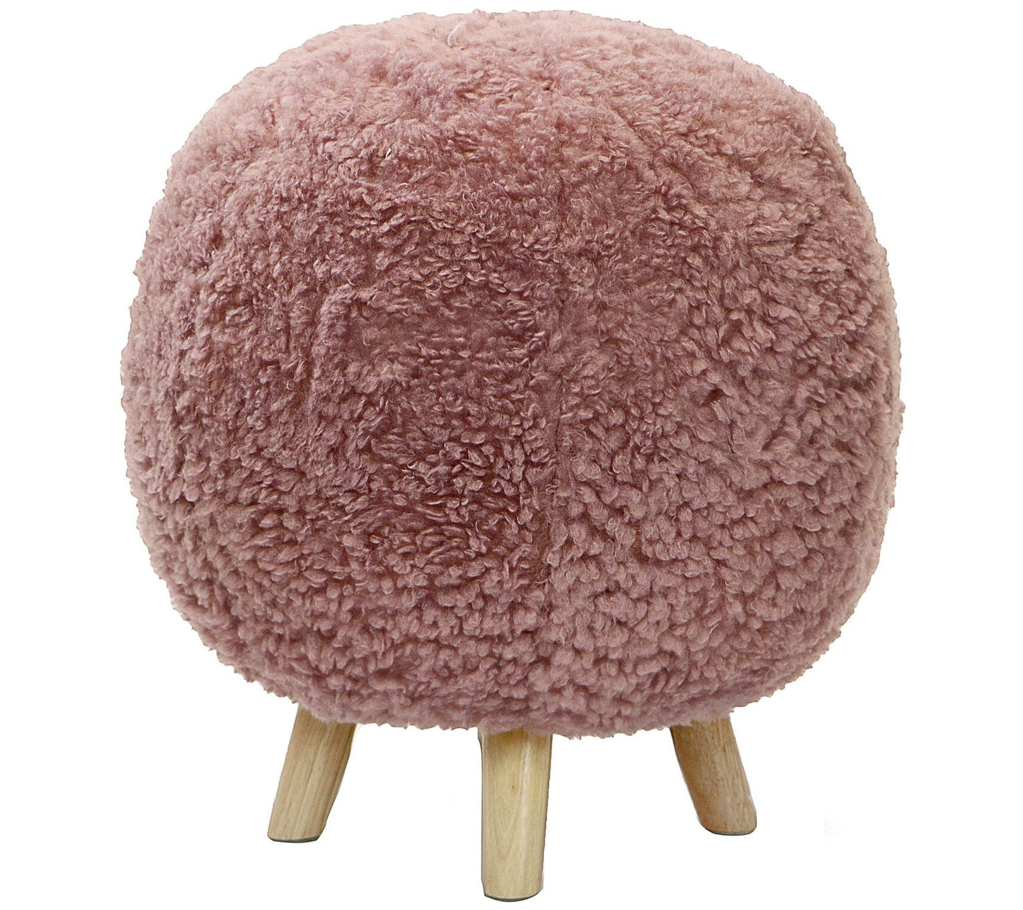 Critter Sitters Pink 19" Seat Height Plush PoufOttoman