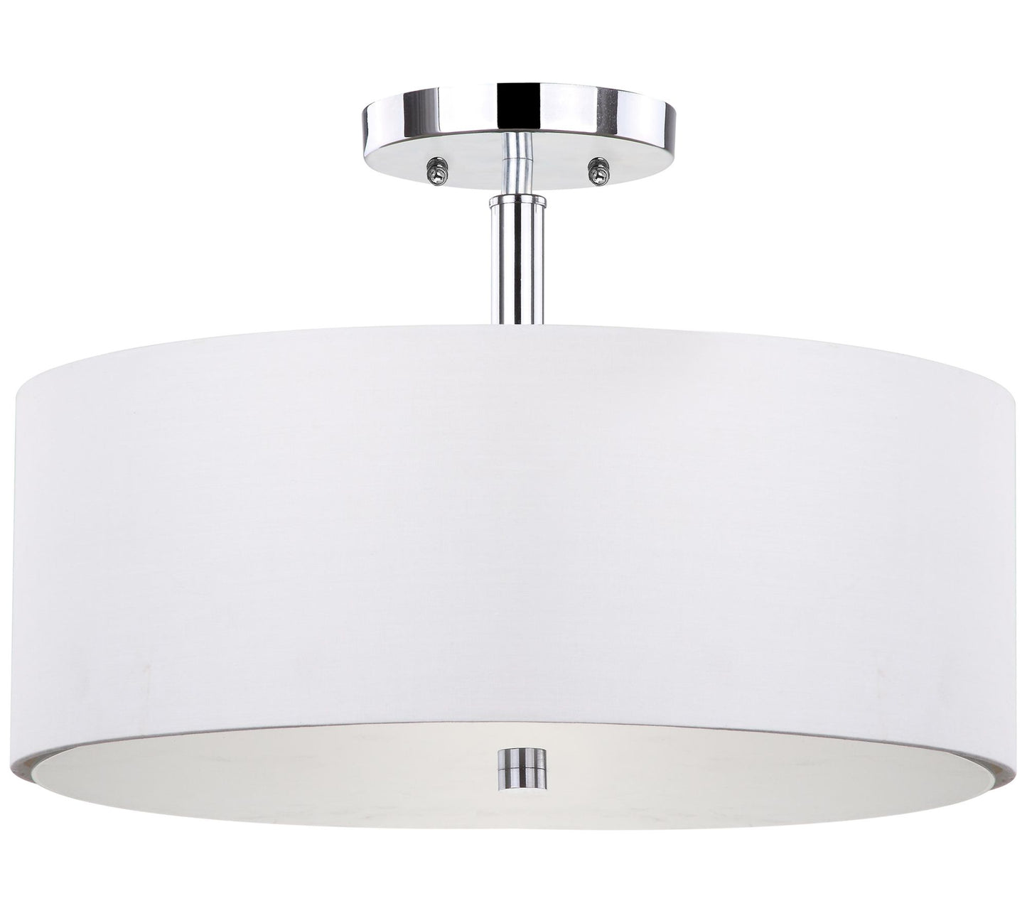 Clara 3 Light 16" Diam Semi Flush Drum Light bySafavieh