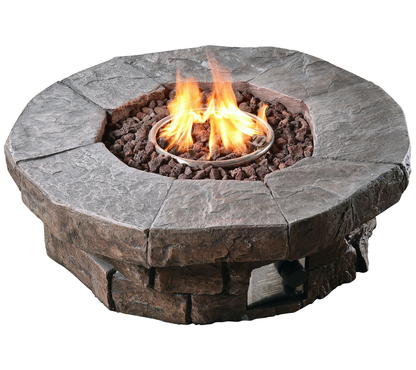 Teamson Home Outdoor Round Propane Gas Fire Pit