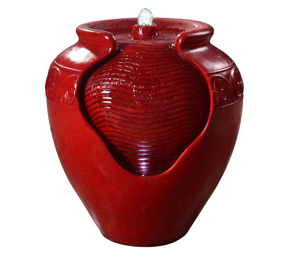 Teamson Home Outdoor Glazed Pot Fountain