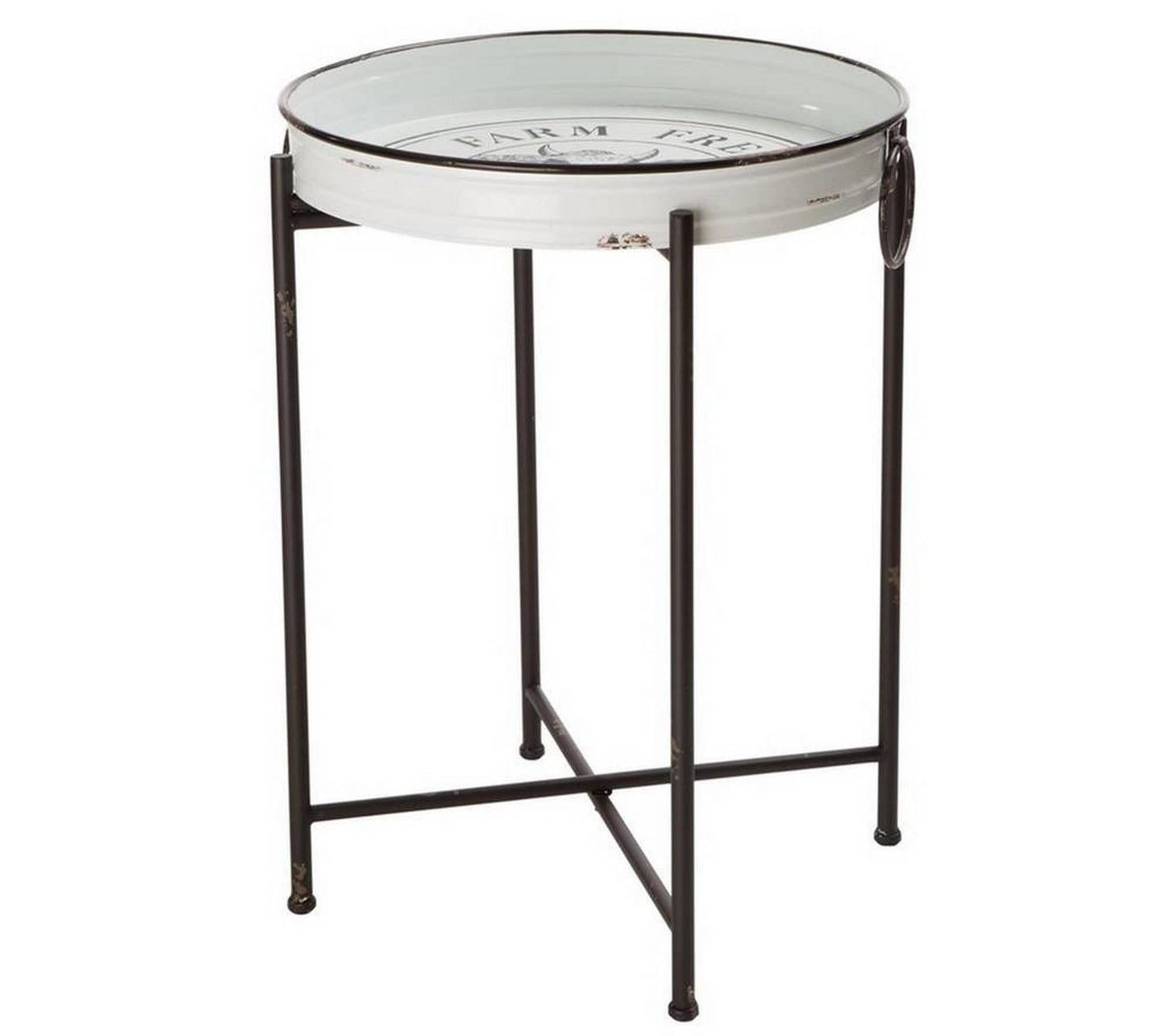 Glitzhome Indoor/ Outdoor Metal Enamel Rustic Serving Table
