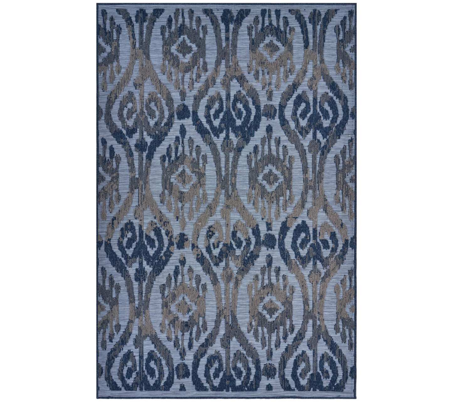Ox Bay Modern Ikat Indoor/Outdoor 7'9" x 9'9" Retreat Rug