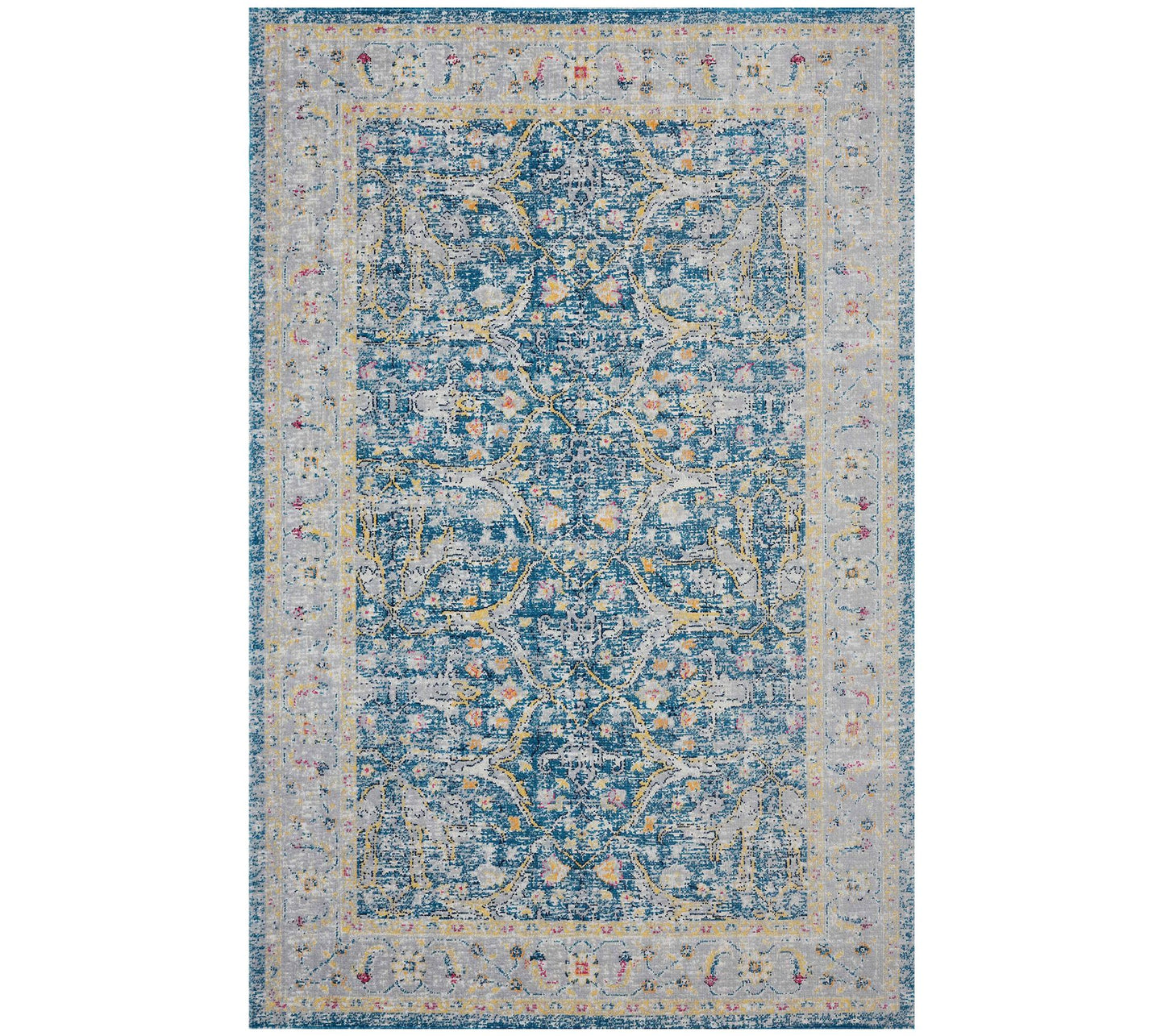 Ox Bay Botanic Blue Dream Indoor/Outdoor 5'3"x7'10" Area Rug