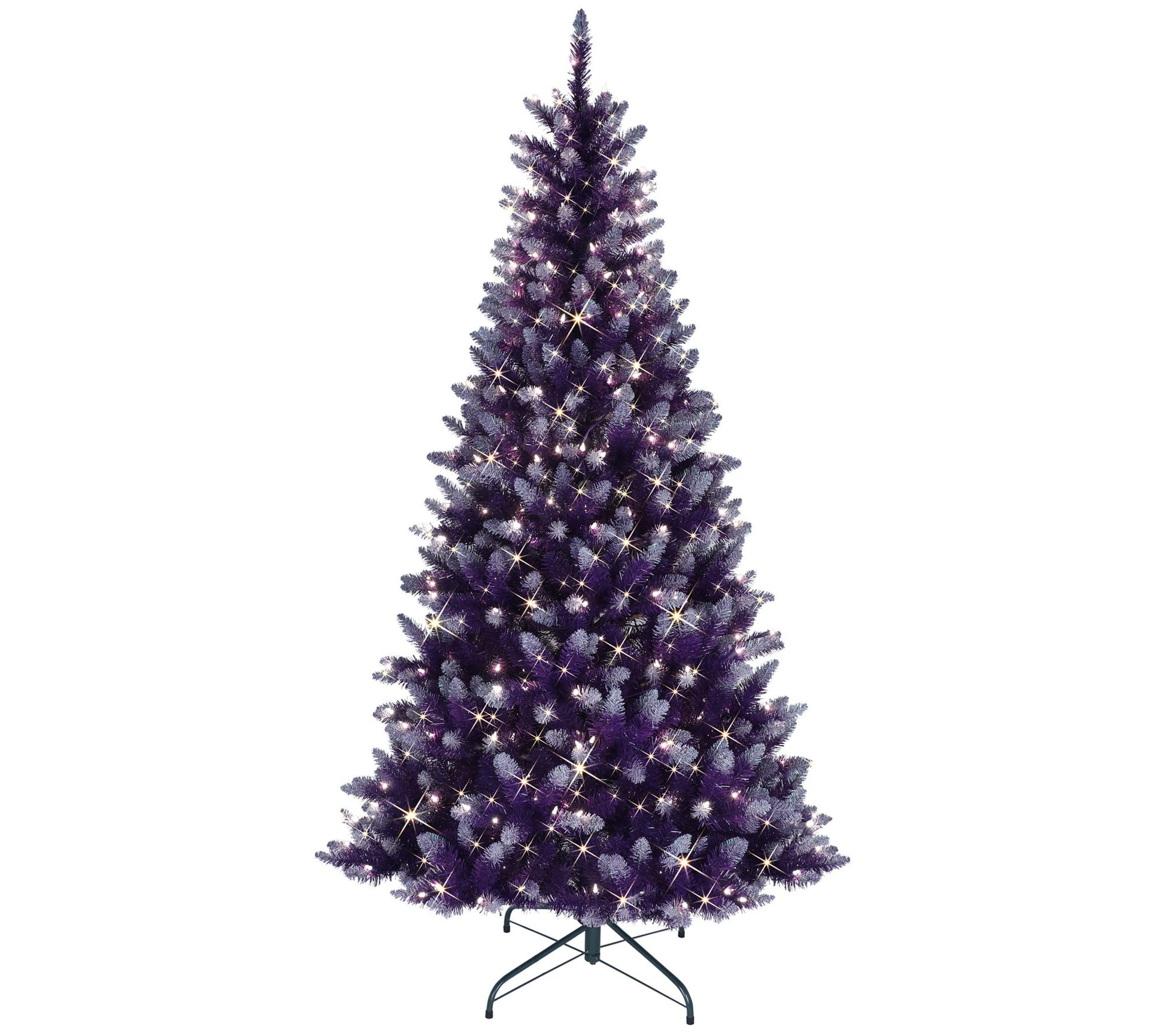 Puleo International 6.5' Pre-Lit Fashion PurpleChristmas Tree