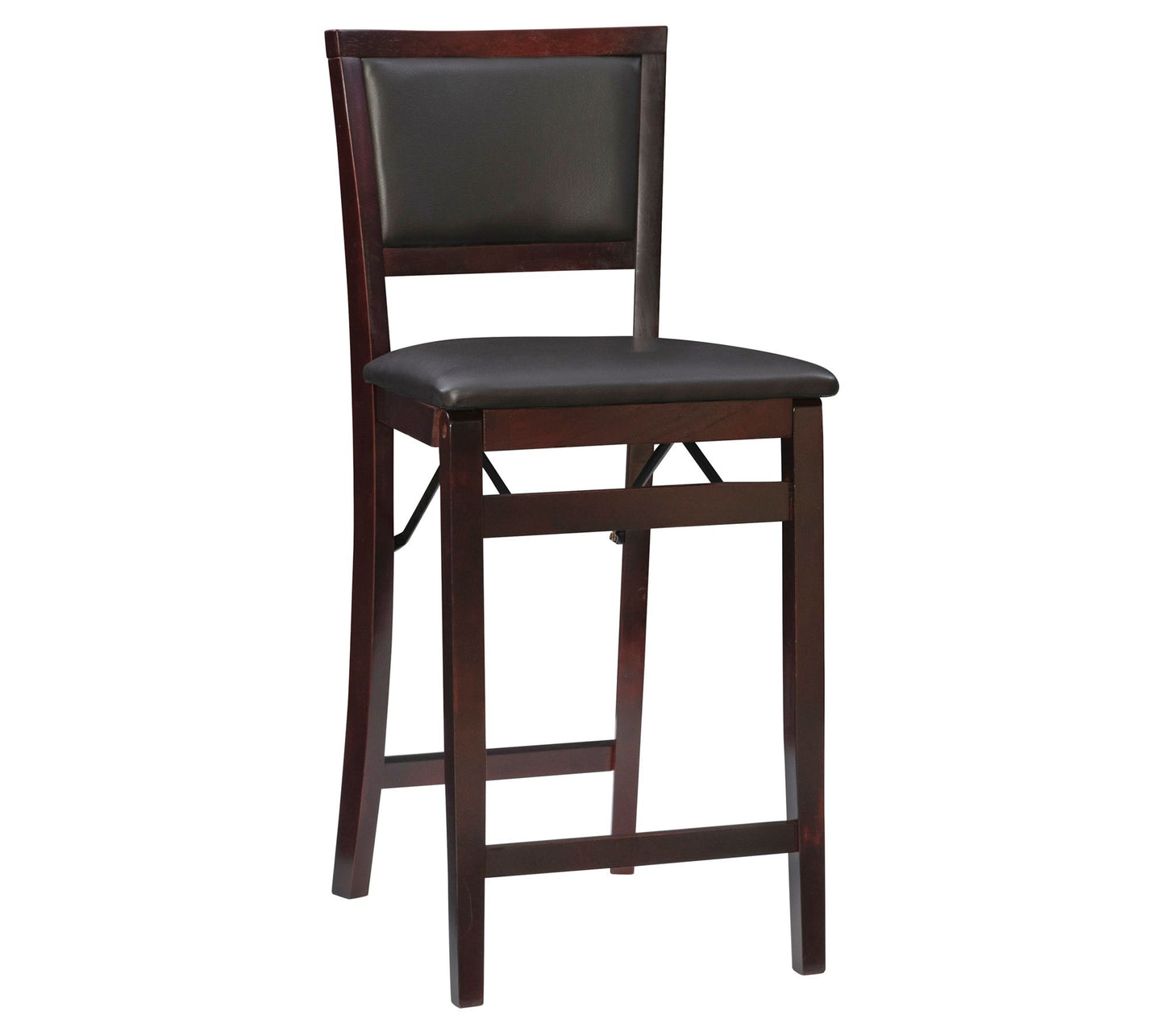 Linon Home Kasey Padded Wood Frame Easy-Folding Counter Stool