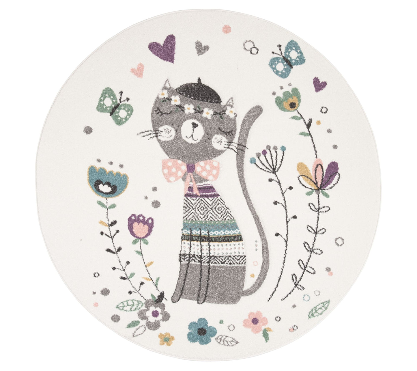 Carousel Kids 187 Collection 5'3"Diam Round Rug