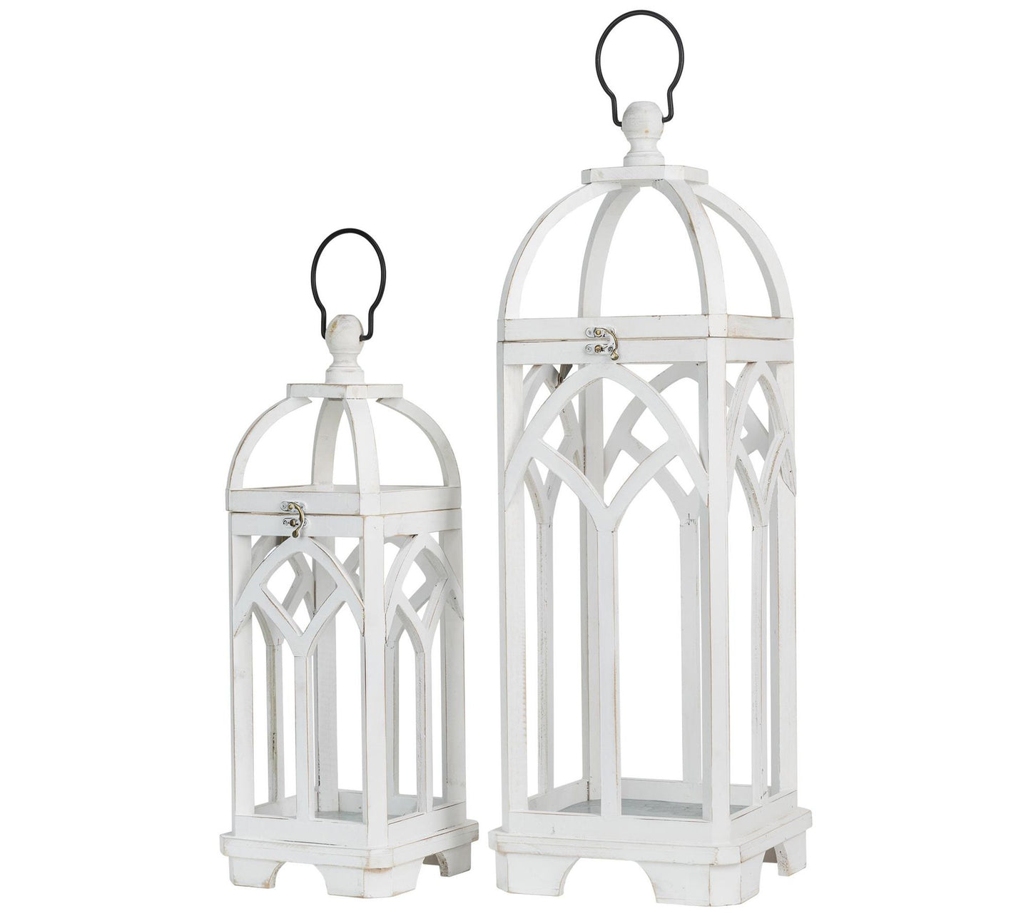 Glitzhome Church Inspired Rustic Lanterns Set of 2