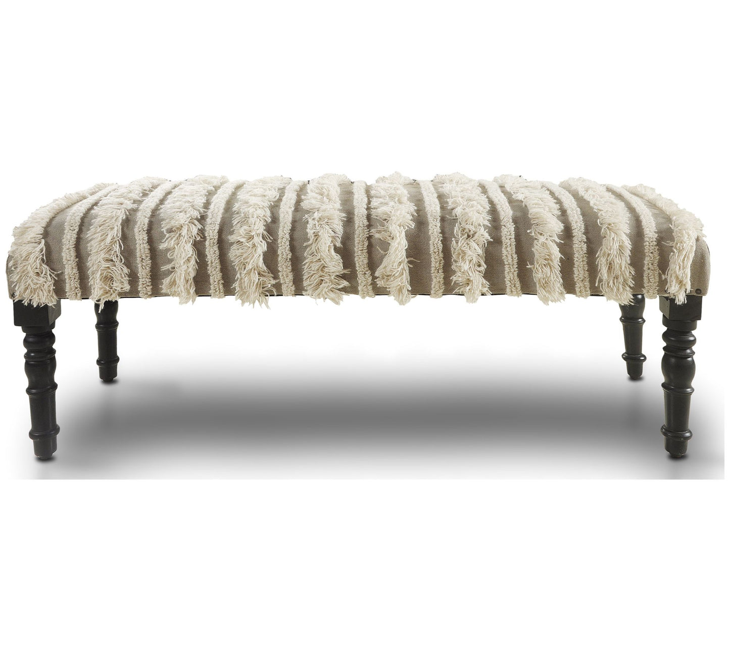 Ox Bay Tufted Cream Indoor Bench