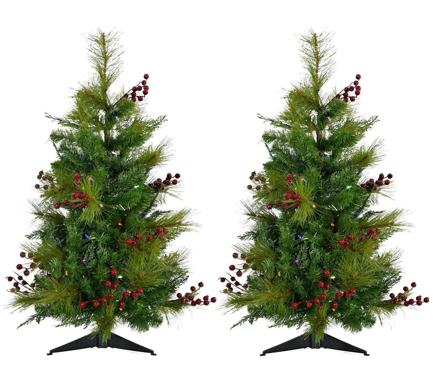 Fraser Hill Farm Set of Two 4-Ft. Newberry Pine Artificial Tre