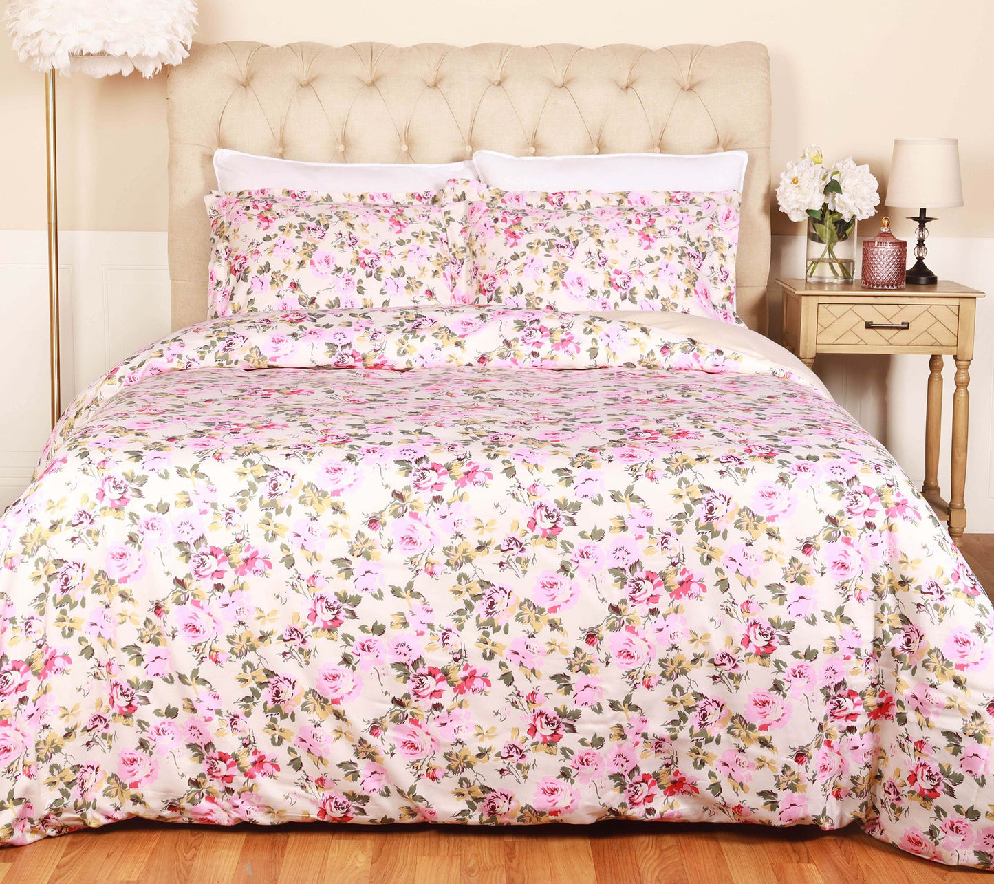 Superior Cotton Floral Wildflower Duvet Cover,King/Cal King
