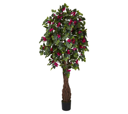 6' Multi Vine Bougainvillea Silk Tree by NearlyNatural