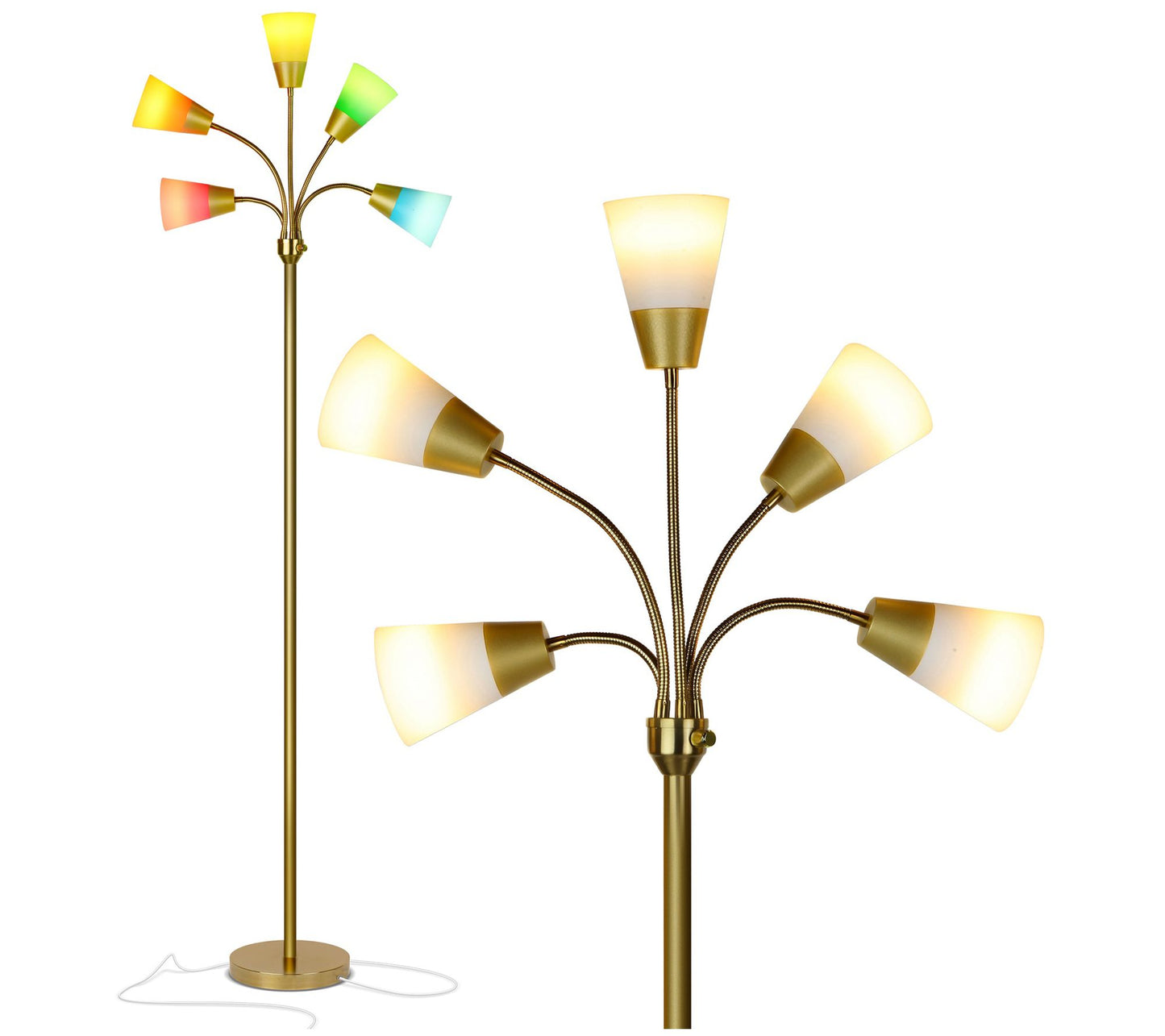 Brightech Medusa Modern 78 in. LED Multi-Head Floor Lamp