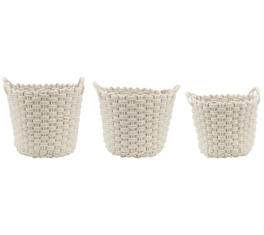 S/3 Woven Cotton Baskets by Valerie