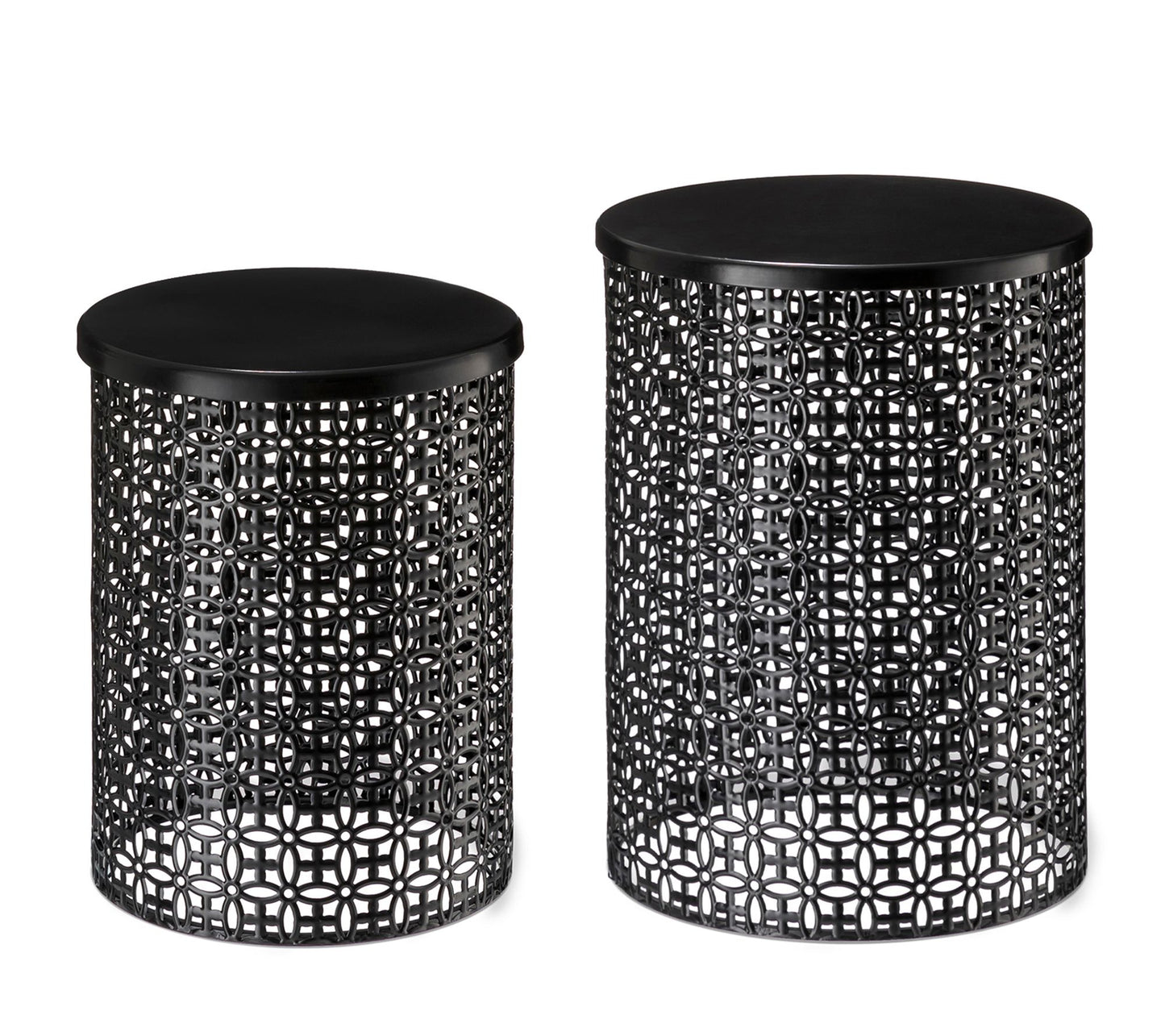 Glitzhome Multifunctional Woven Garden Stools or Tables S/2