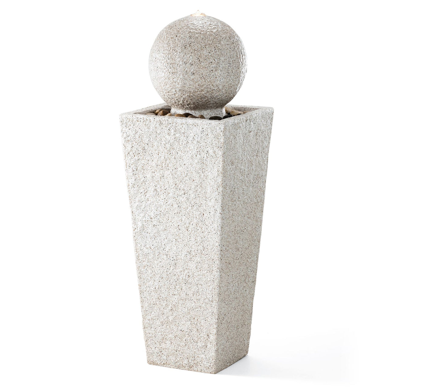 Glitzhome 40" Faux Terrazzo Sphere Polyresin Water Fountain