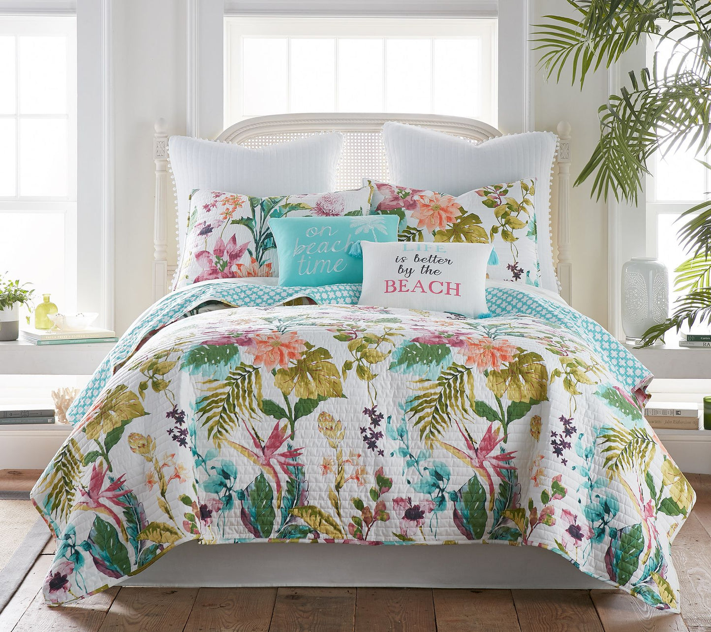 Levtex Home Malana 3-Piece Tropical King/Cal Kig Quilt Set