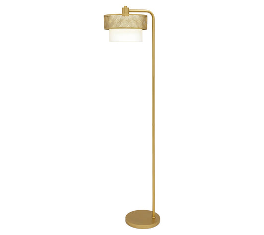 River of Goods 62.25"H Alaina Mixed-Material Shade Floor Lamp