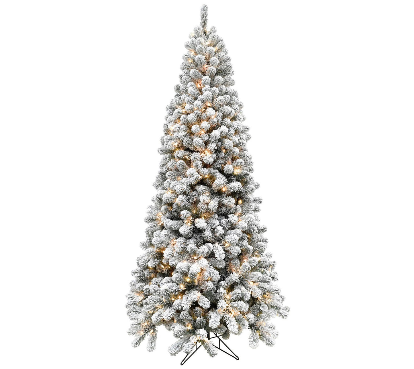 Fraser Hill Farm 6.5-Ft. Flocked Silverton Fir Christmas Tree