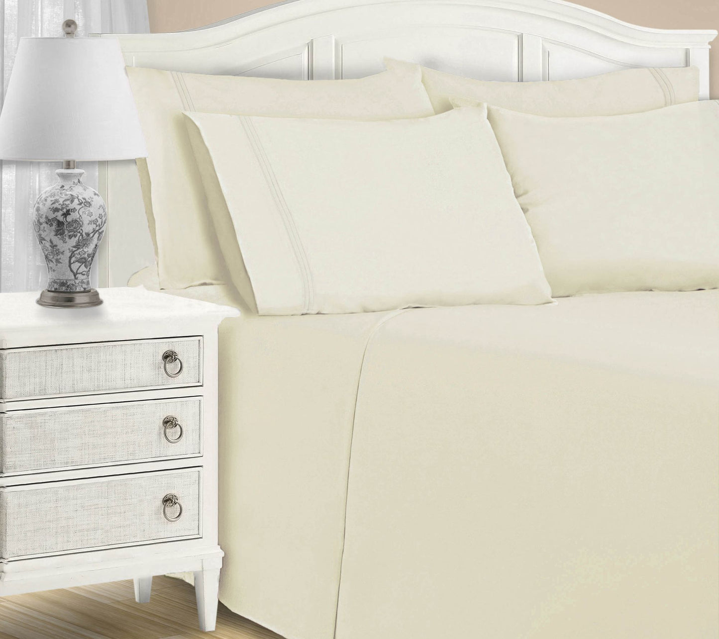 Superior 1500TC Cotton Blend 6-Piece Bed Sheetet, Cal.King